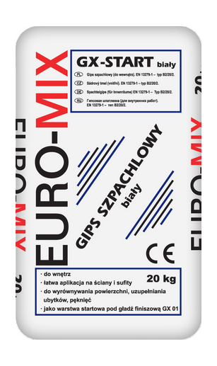 Gips szpachlowy 20kg do wew. GX-START Euromix