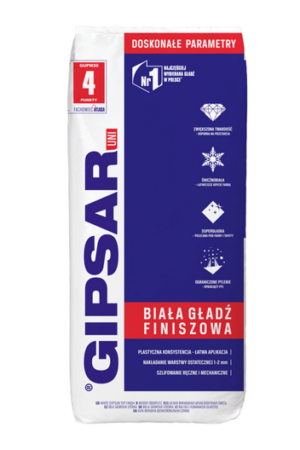 Biała gładź gipsowa 20kg GIPSAR UNI Atlas