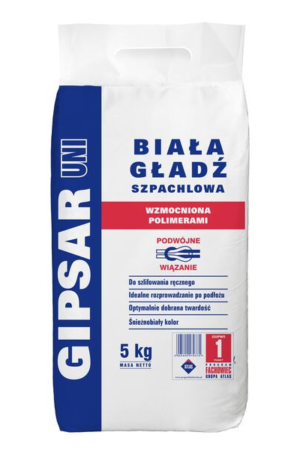 Biała gładź gipsowa 5kg GIPSAR UNI Atlas