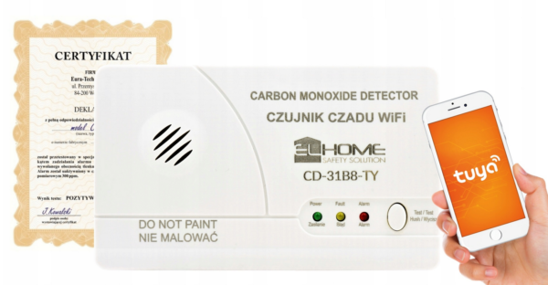 Czujnik czadu WiFi EL HOME CD-31B8-TY 4.5V 3xLR6