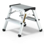 Drabina aluminiowa 2 stopnie obustronna max.125kg