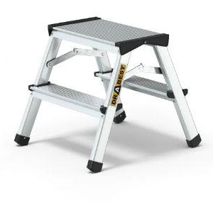 Drabina aluminiowa 2 stopnie obustronna max.125kg