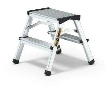 Drabina aluminiowa 2 stopnie obustronna max.125kg