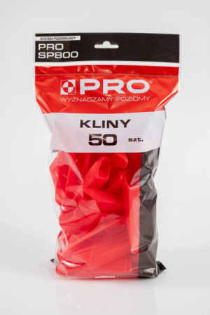 Kliny do poziomowania płytek SP800 50szt czar/czer
