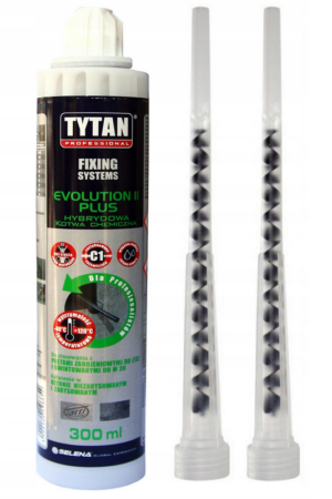 Kotwa chemiczna EVO II 300ml do 1000kg Tytan