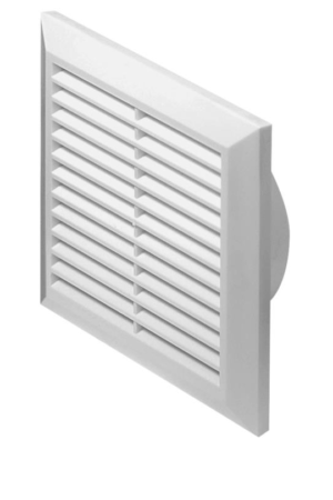 Kratka wentylacyjna T61 14×14 fi100 biała
