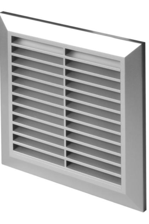 Kratka wentylacyjna T61 satyna srebrna 14×14 fi100