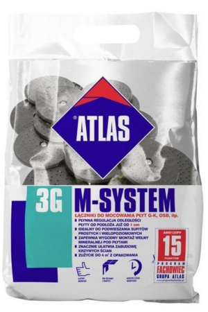 Krążek montażowy ściana Atlas M8/fi 6.5  100BX