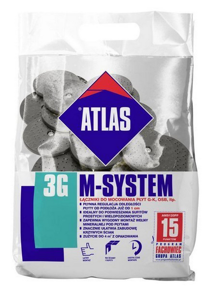 Krążek montażowy ściana Atlas M8/fi 6.5  100BX