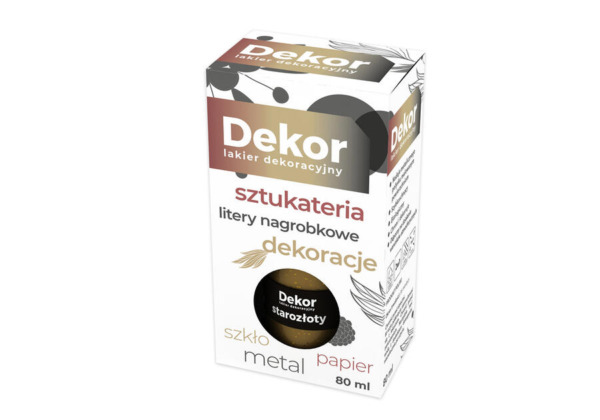 Lakier dekoracyjny starozłoty 80ml  Dekor