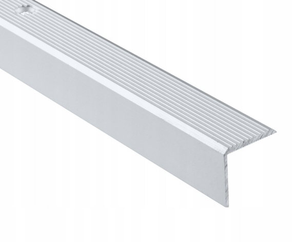 Listwa schodowa LS 20x20R 1m srebrna C-0