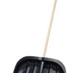 Łopata do śniegu trzonek drewno D-1 470mm czarna
