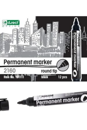 Marker permanentny czarny okrągły