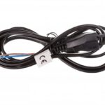 Przewód przyłączeniowy PVC 2×0,75mm, 2m czarny