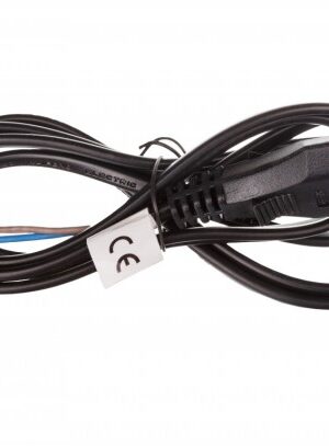 Przewód przyłączeniowy PVC 2×0,75mm, 2m czarny