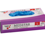 Rękawice latex MEDSTAR niebieskie, białe