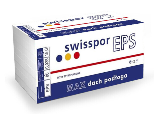 Styropian dach/podł EPS80 2cm biały 0,038 SWISSPOR