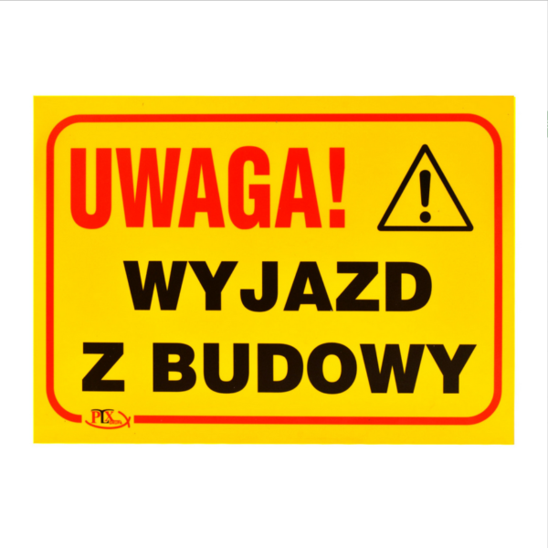 Tablica inform. “Wyjazd z budowy” 35×25