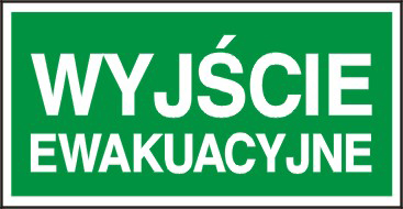 Tablica inform. “wyjście ewakuacyjne” 20×40
