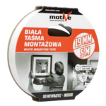 Taśma dwustronna montażowa biała 19mm/5m