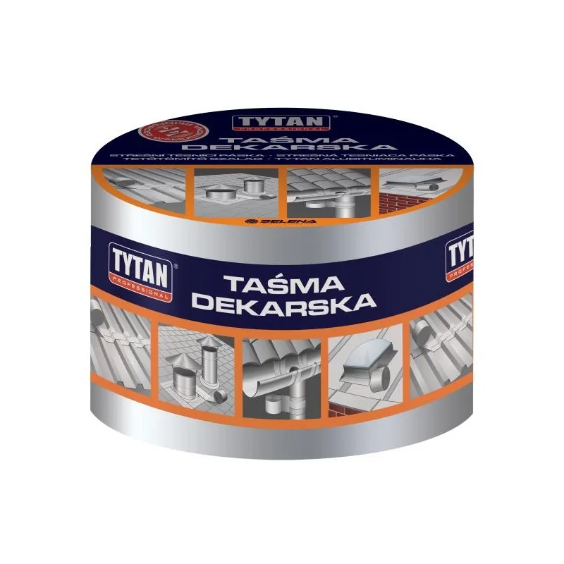 Taśma kominowa asfalt. 15cmx10mb alum.Tytan