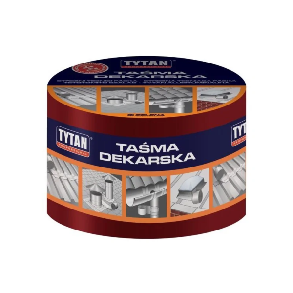 Taśma kominowa asfaltowa 15cm 10mb ceglasta Tytan