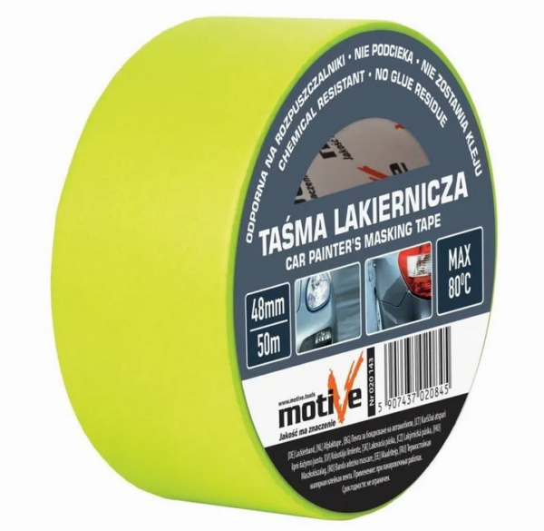 Taśma malarska 38/50m lakiernicza zielona 28532