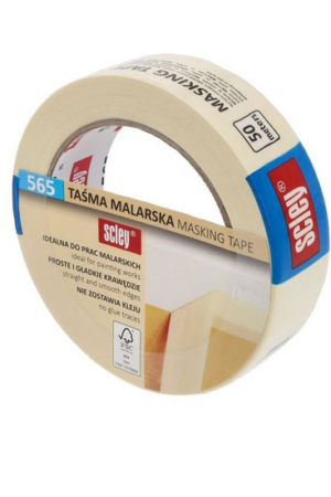 Taśma malarska mask. 30x50m biała kauczuk SCLEY