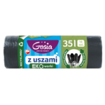 Worki na śmieci czarne 35/14 z uszami
