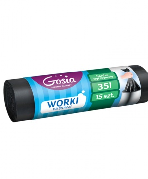 Worki na śmieci czarne 35l/15szt.   Gosia