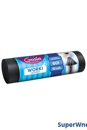 Worki na śmieci czarne 60L/10szt 23390