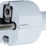 Wtyczka prosta z uziemieniem WT-40 schuko biała