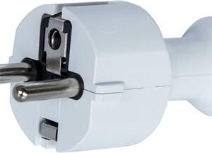 Wtyczka prosta z uziemieniem WT-40 schuko biała