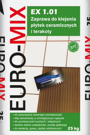 Zaprawa do glaz. 25kg Standart EX-1.01  EURO-MIX