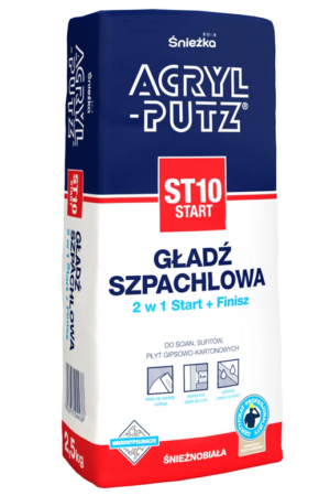 Biała gładź gipsowa 2.5kg Acryl Putz ST10 Start 2