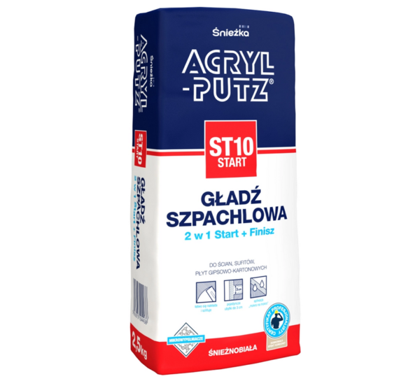 Biała gładź gipsowa 2.5kg Acryl Putz ST10 Start 2