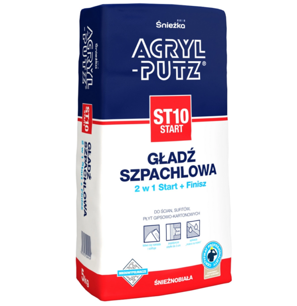 Biała gładź gipsowa 5kg Acryl Putz ST10 START 2w1