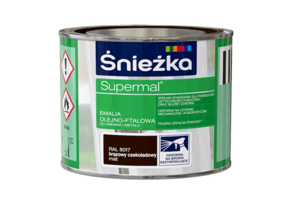 Emalia ftalowa Supermal 0,2 brąz czek mat RAL 8017