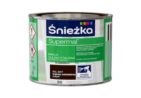 Emalia ftalowa Supermal 0,2 brąz czek poł RAL 8017