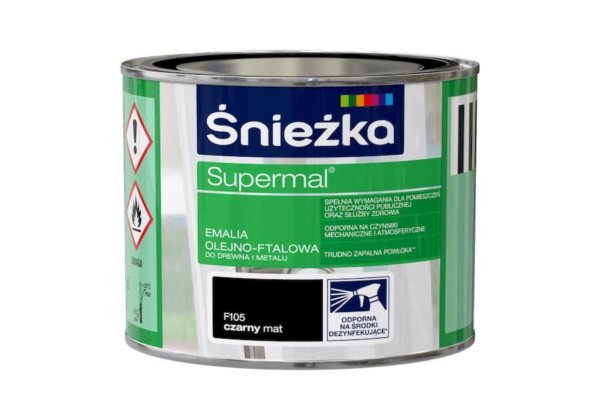 Emalia ftalowa Supermal 0,2 czarny mat F105