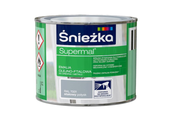 Emalia ftalowa Supermal 0,2 stalowy połys RAL 7001