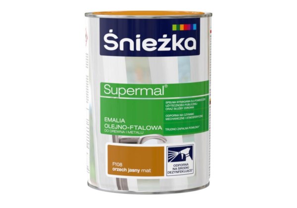 Emalia ftalowa Supermal 0,8 orzech śr mat RAL 8002