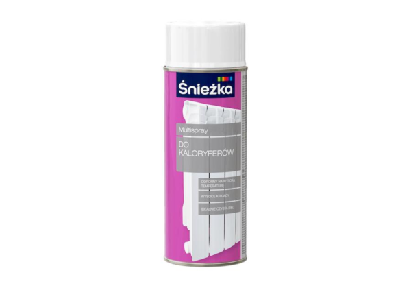 Emalia spray do kaloryferów 400ml biała Śnieżka