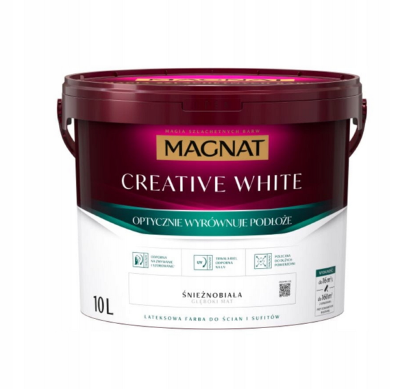 Emulsja wewnętrzna Magnat biała Creative White 10l