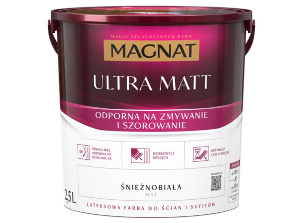 Emulsja wewnętrzna Magnat biała Ultra Matt 2.5l
