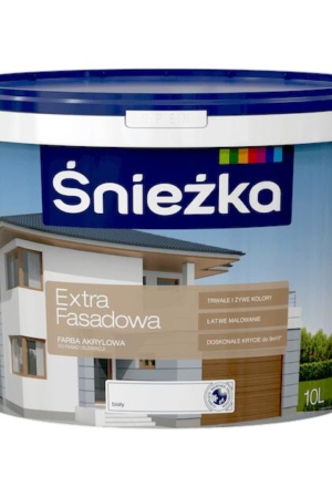Emulsja zewnętrzna biała 10l fasada Extra Śnieżka