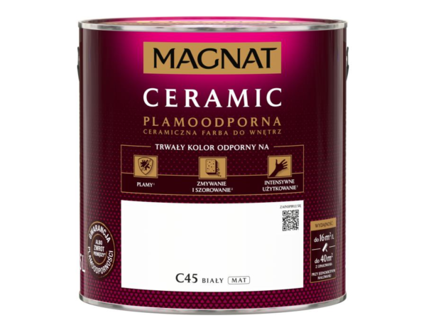 Farba Magnat Ceramic 2.5L Biała C45