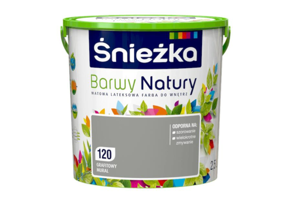 Farba Śnieżka Barwy Natury 2,5 Grafitowy mural 120