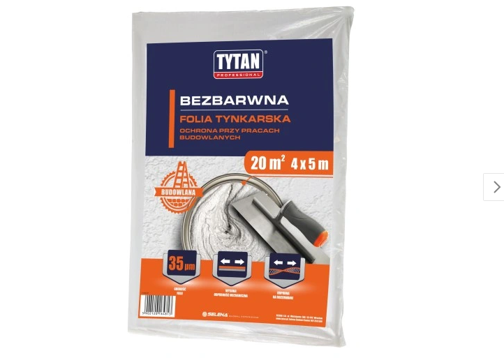 Folia ochronna malarsko tynkarska 4×5 Tytan