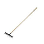 Grabie metalowe 14 oprawione sztyl drewno 132cm